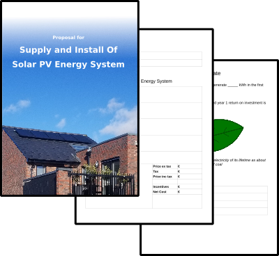 3-page solar proposal template PDF